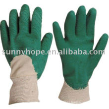 crinkle finish latex coated gloves